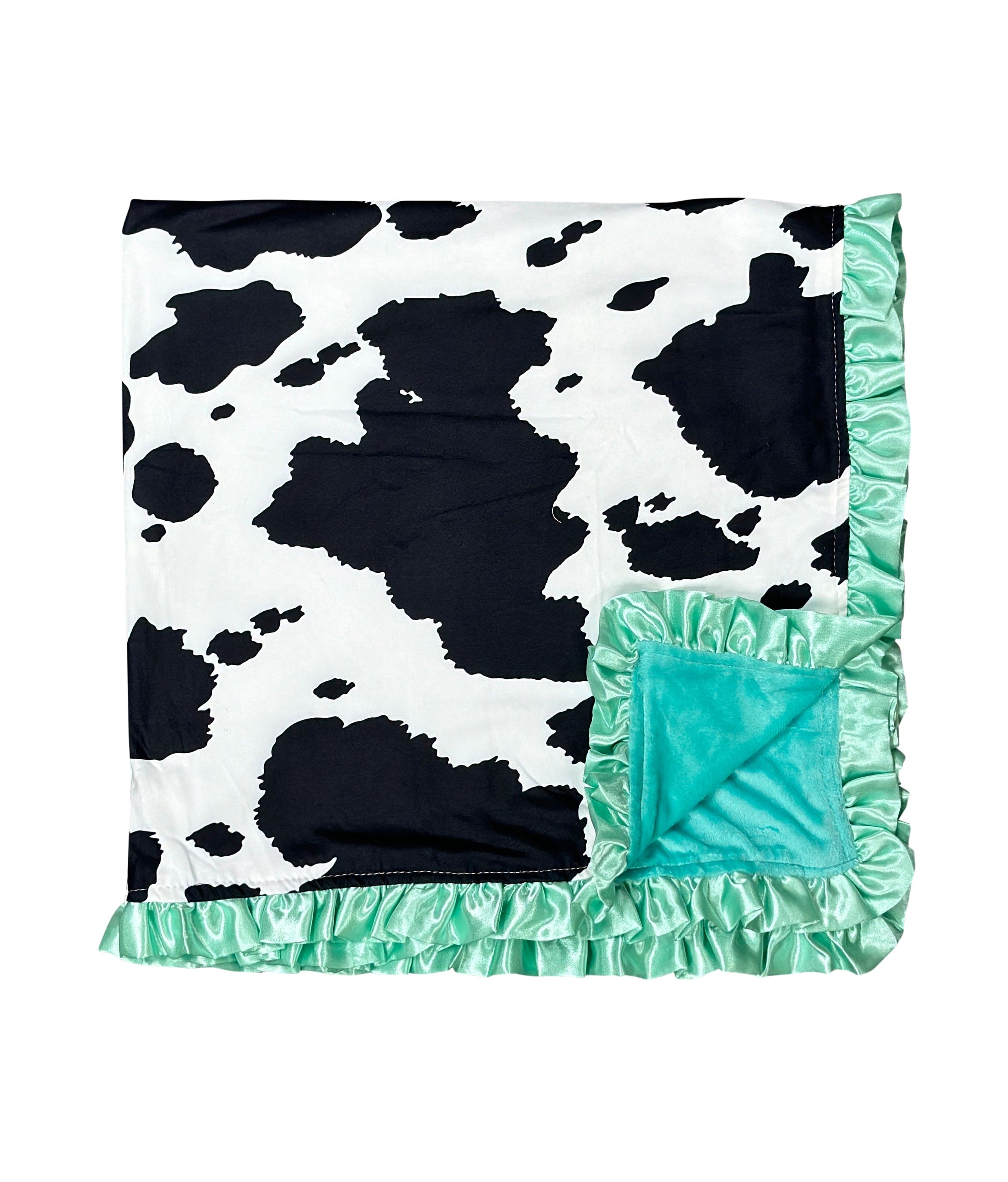Cow Black Mint Blanket
