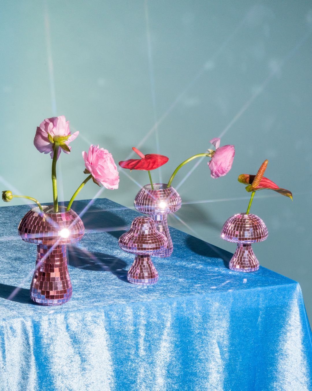 Mushroom Disco Vase - Pink