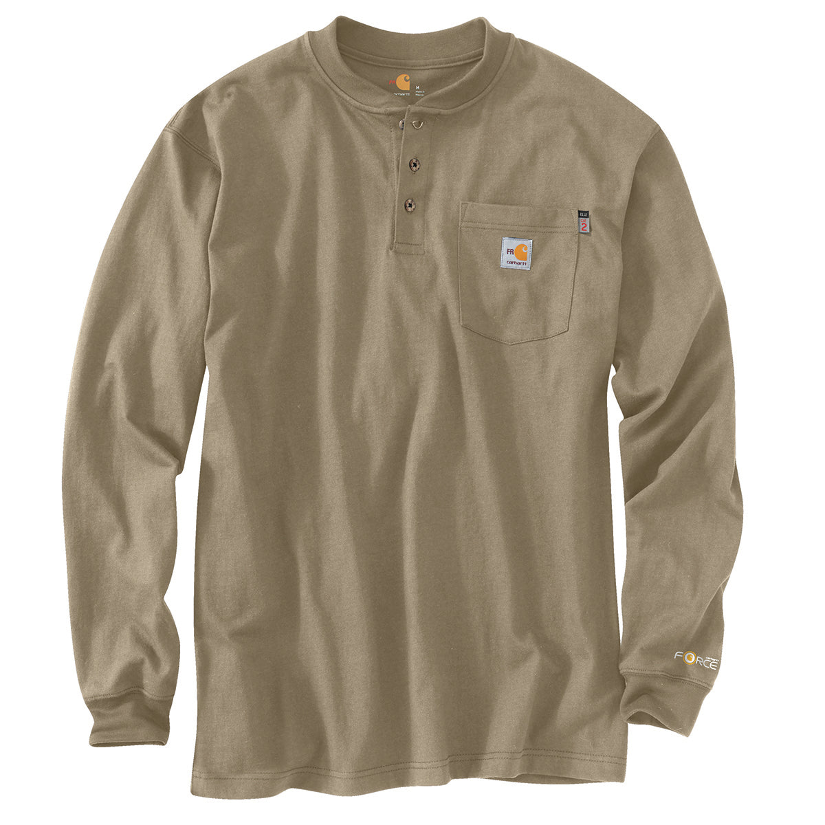 100237 - Carhartt Flame-Resistant Force Loose Fit Midweight Long-Sleeve Pocket HenleyT-Shirt