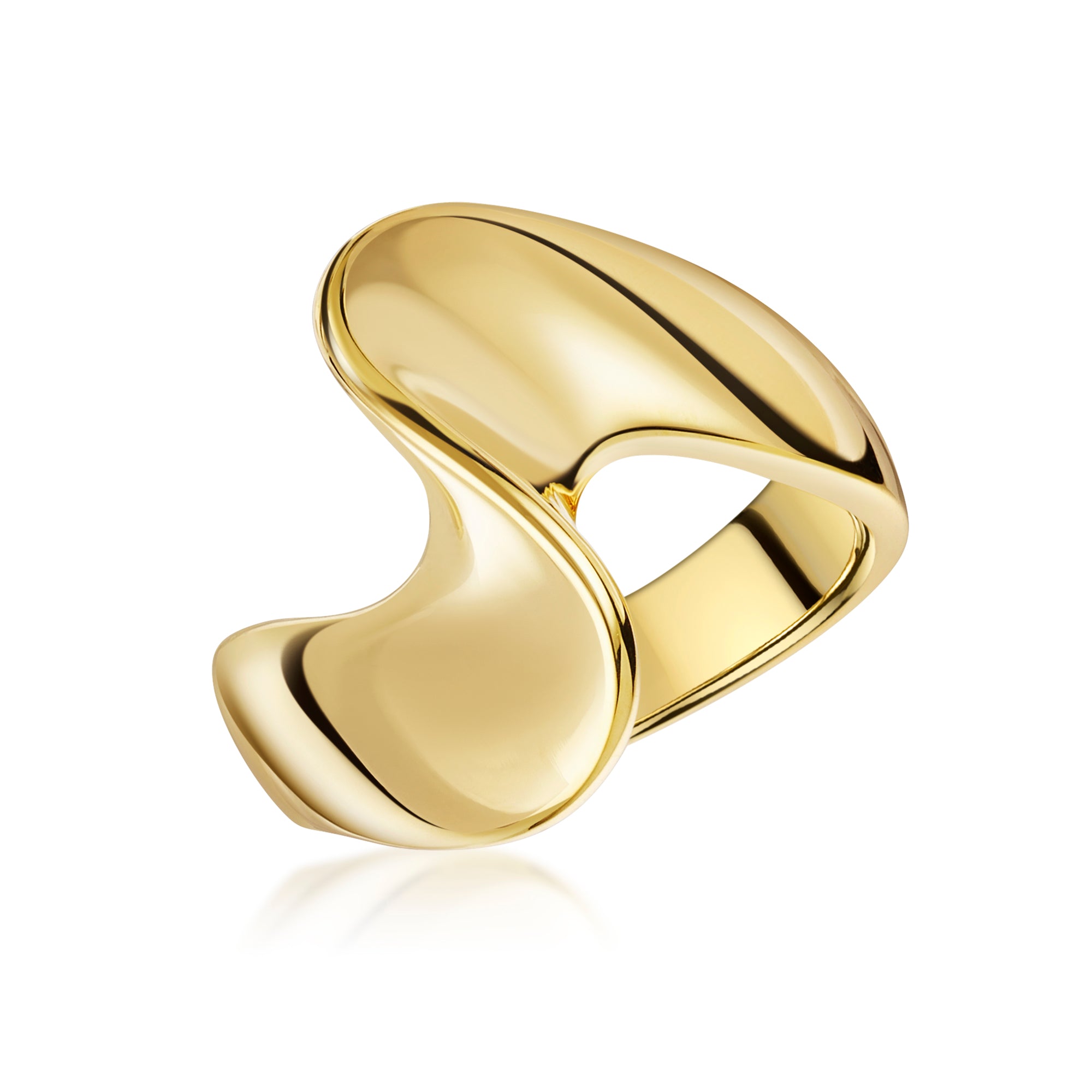 Yellow Gold Chunky Twisted Wave Ring