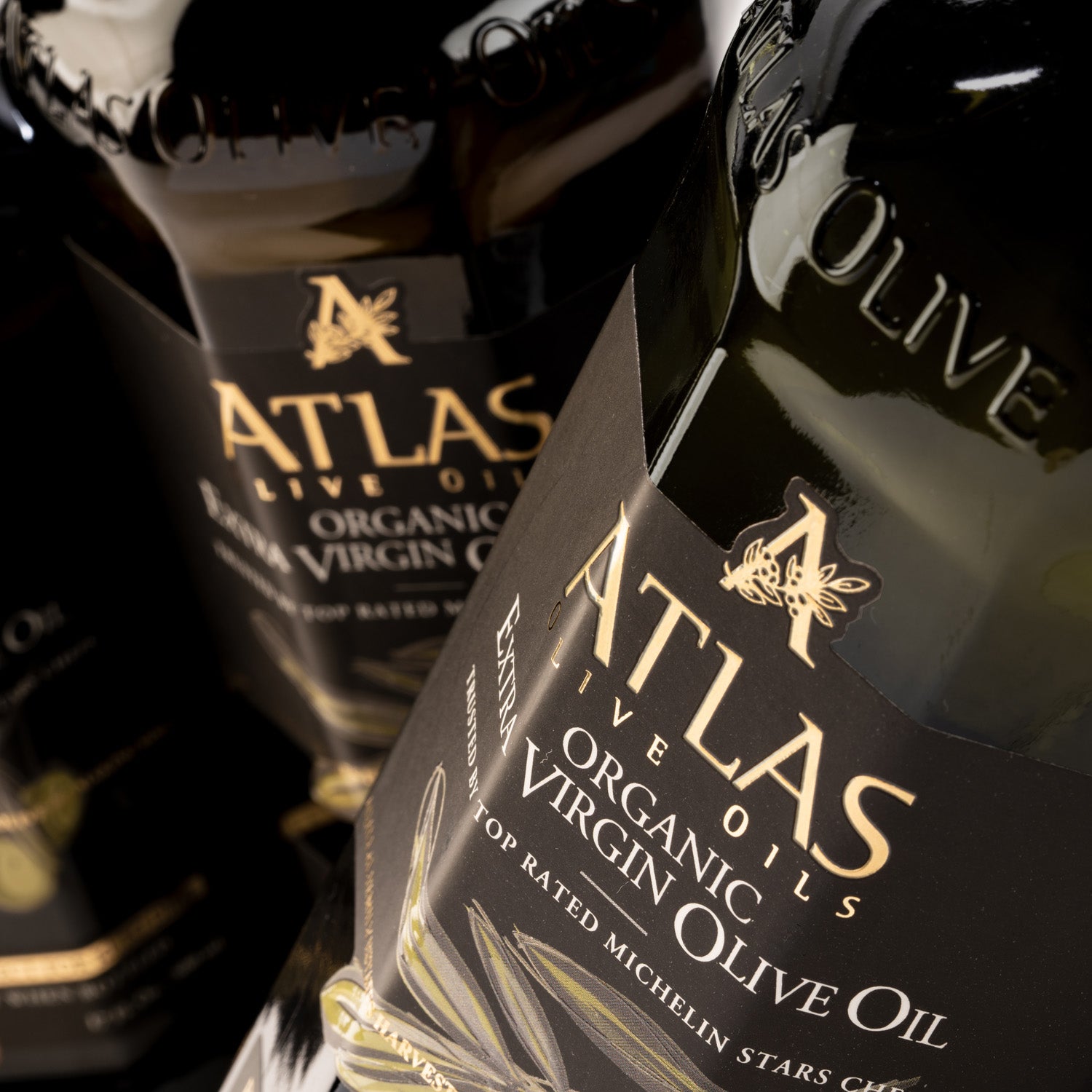 ATLAS Extra Virgin Olive Oils - Organic Certified - 1 Liter Glass bottle