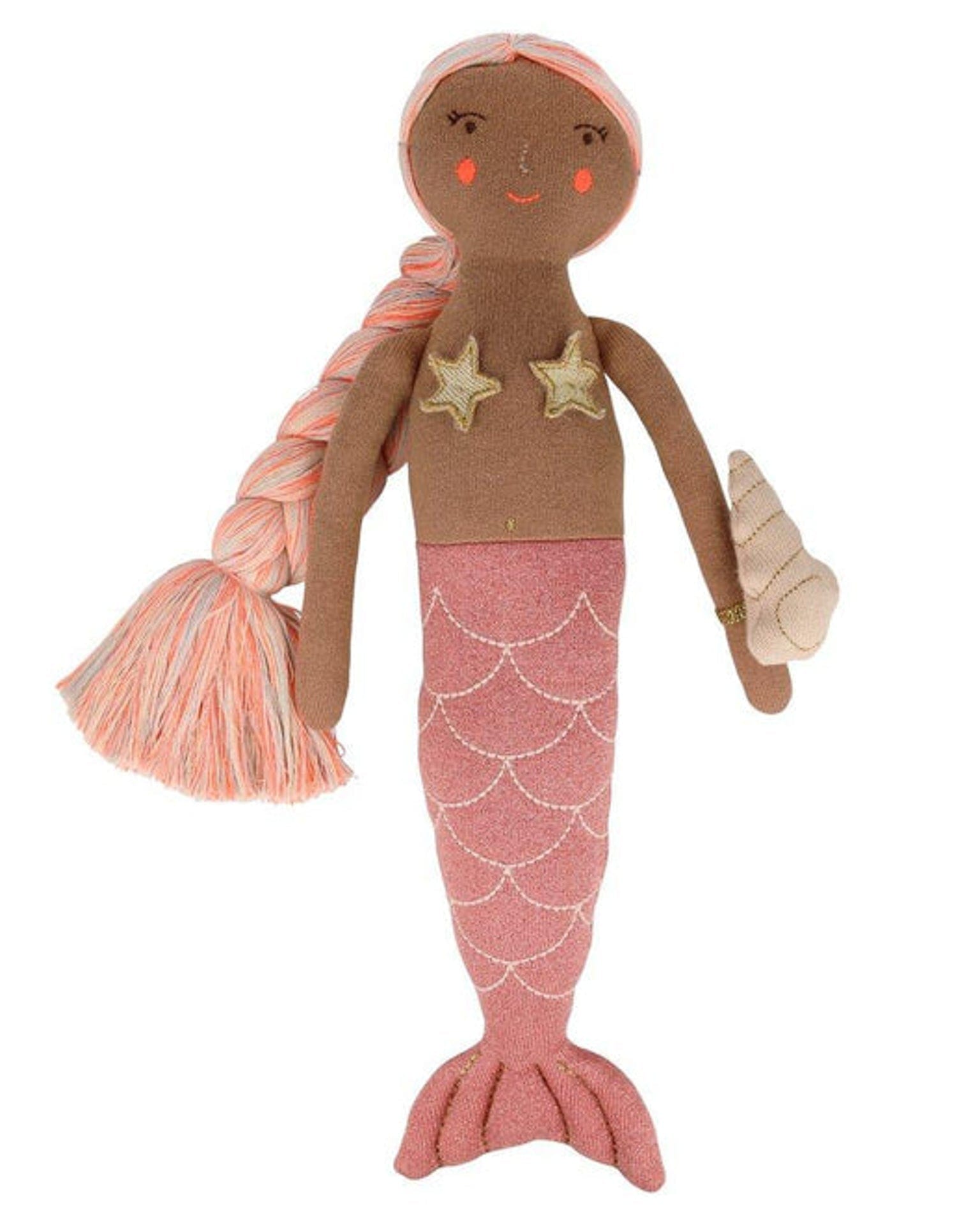 jade pink knitted mermaid