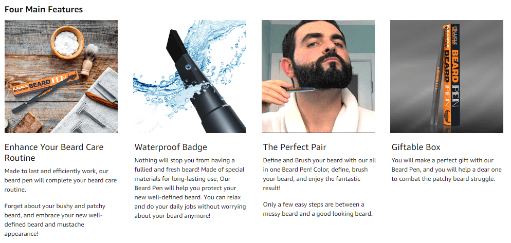 Beard Growth Pen & Brush