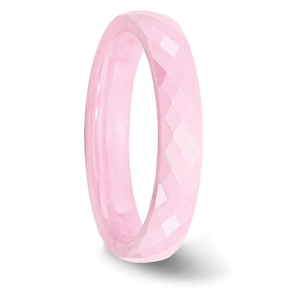 4mm Pink Ceramic Faceted Standard Fit Band