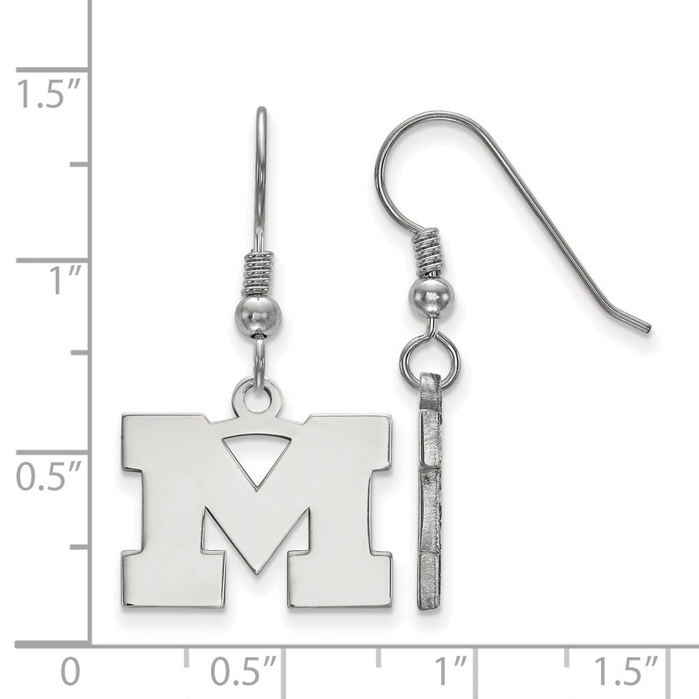 Sterling Silver Michigan (Univ of) Small Dangle Earrings