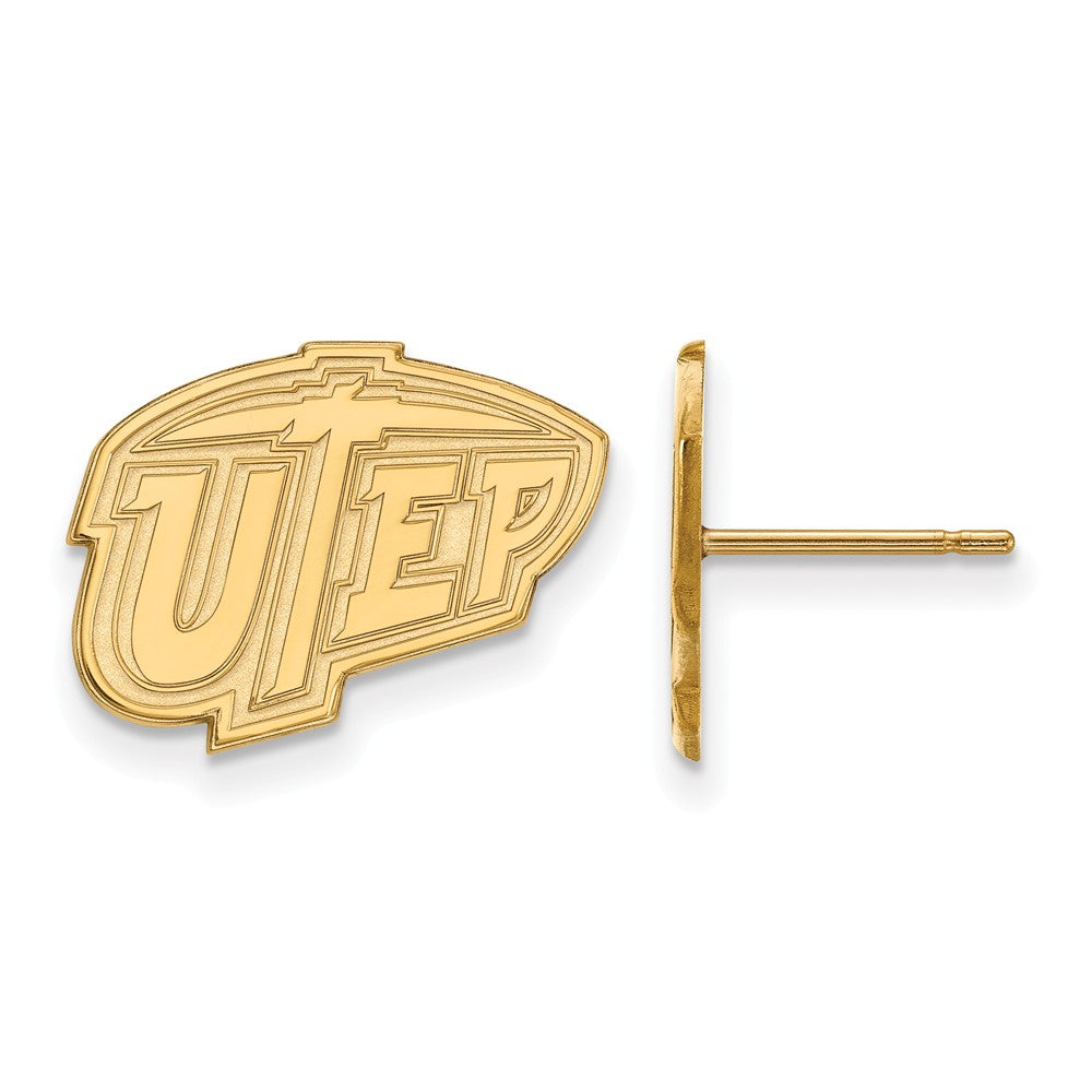 14k Gold Plated Silver The U of Texas at El Paso Post Earrings