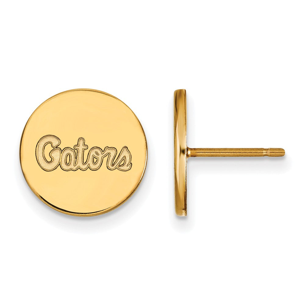 14k Gold Plated Silver University of Florida Small Disc Earrings