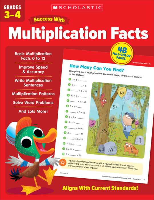 Scholastic Success Grades 3 - 4 Multiplication Facts
