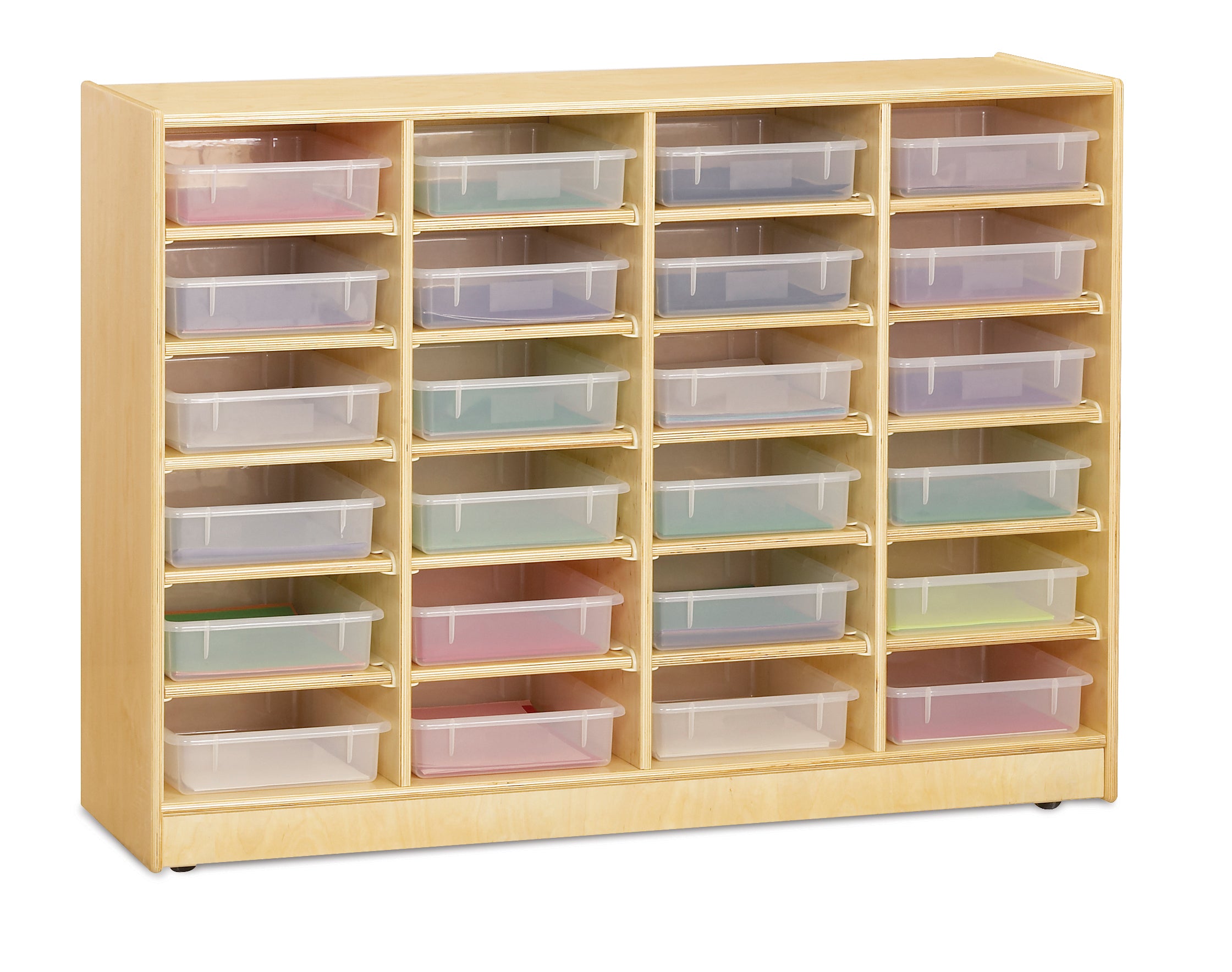 Jonti-Craft? 24 Paper-Tray Mobile Storage - with Clear Paper-Trays