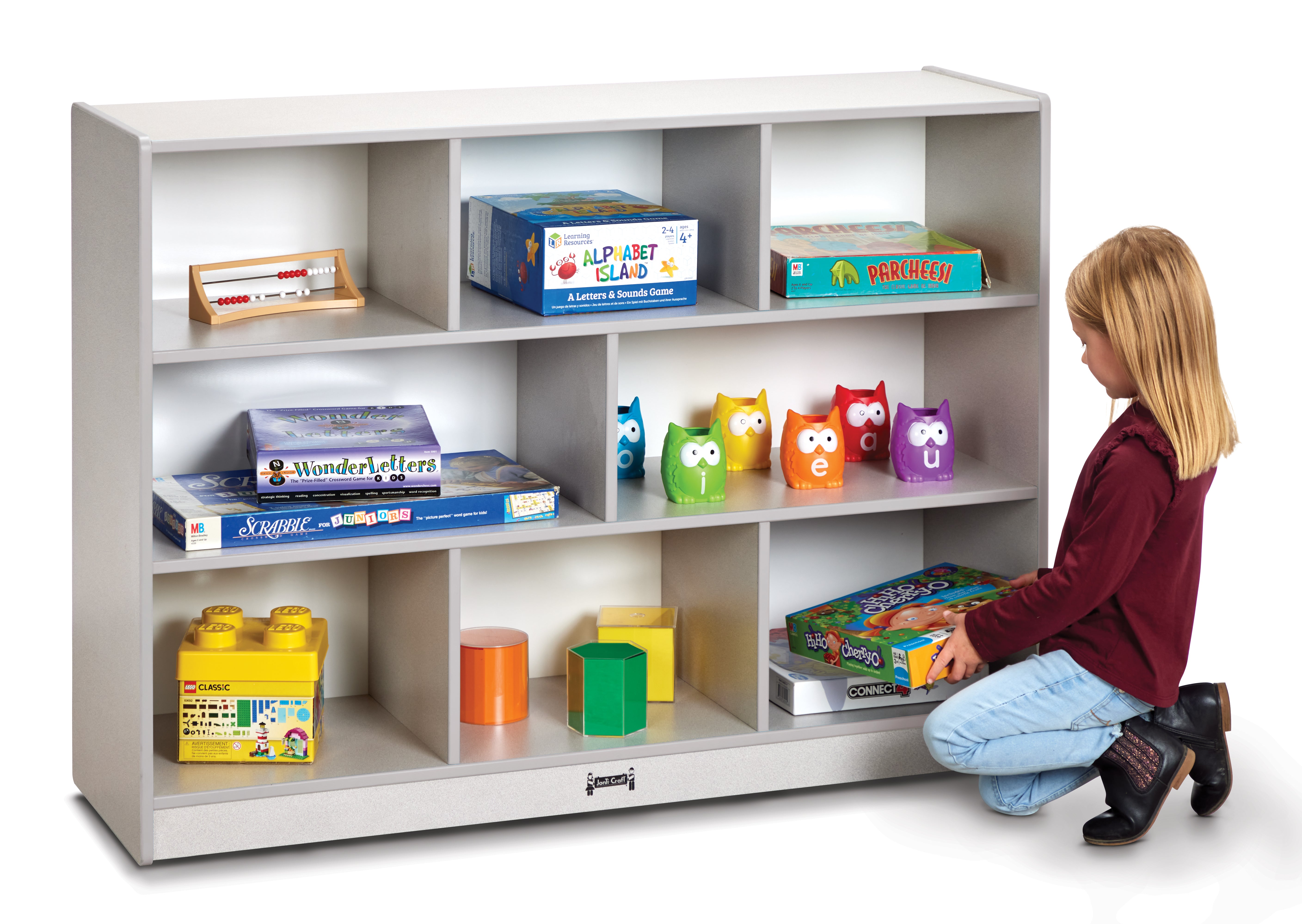 Rainbow Accents? Super-Sized Single Mobile Storage Unit  - Gray