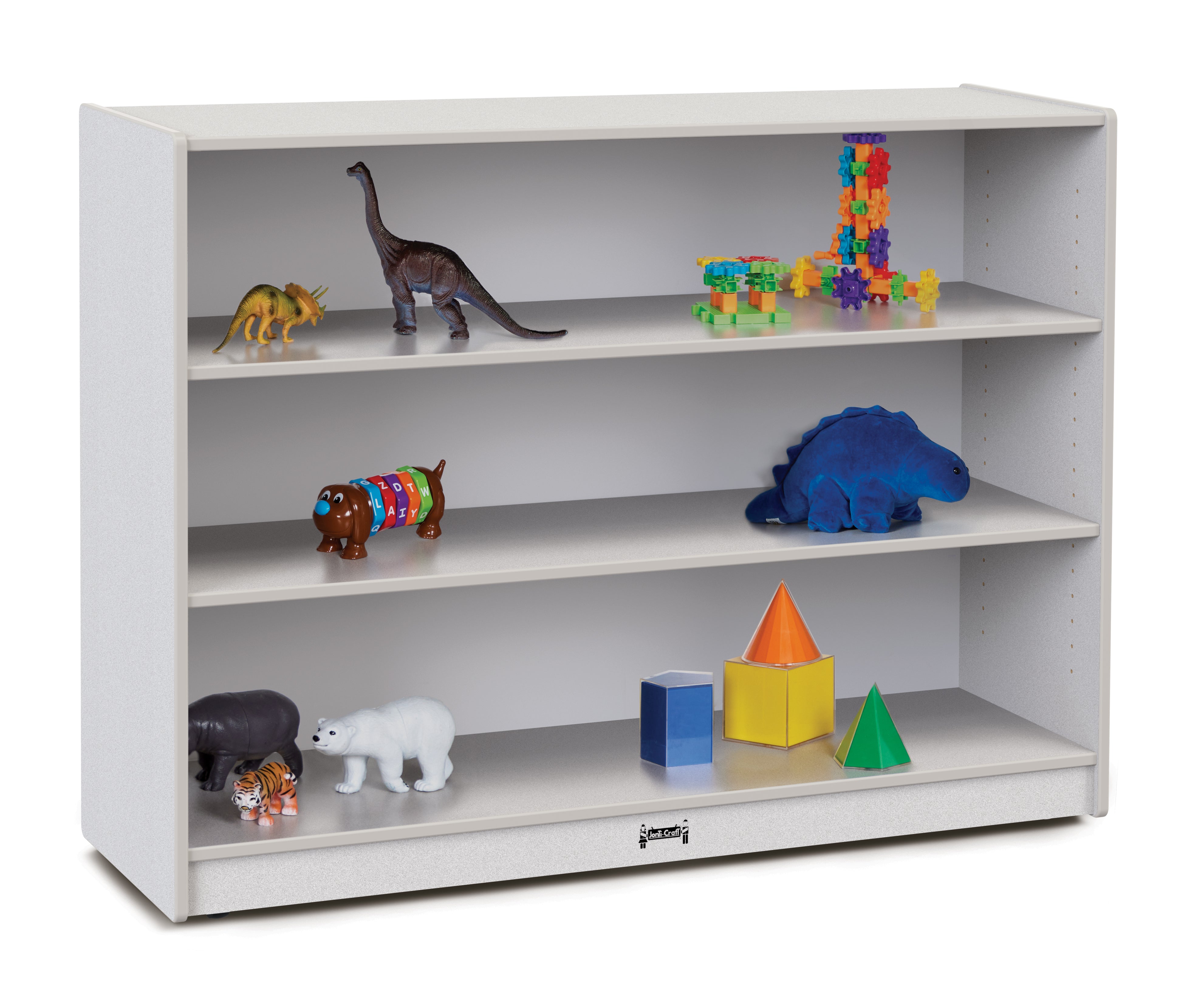 Rainbow Accents? Super-Sized Adjustable Mobile Straight-Shelf  - Gray