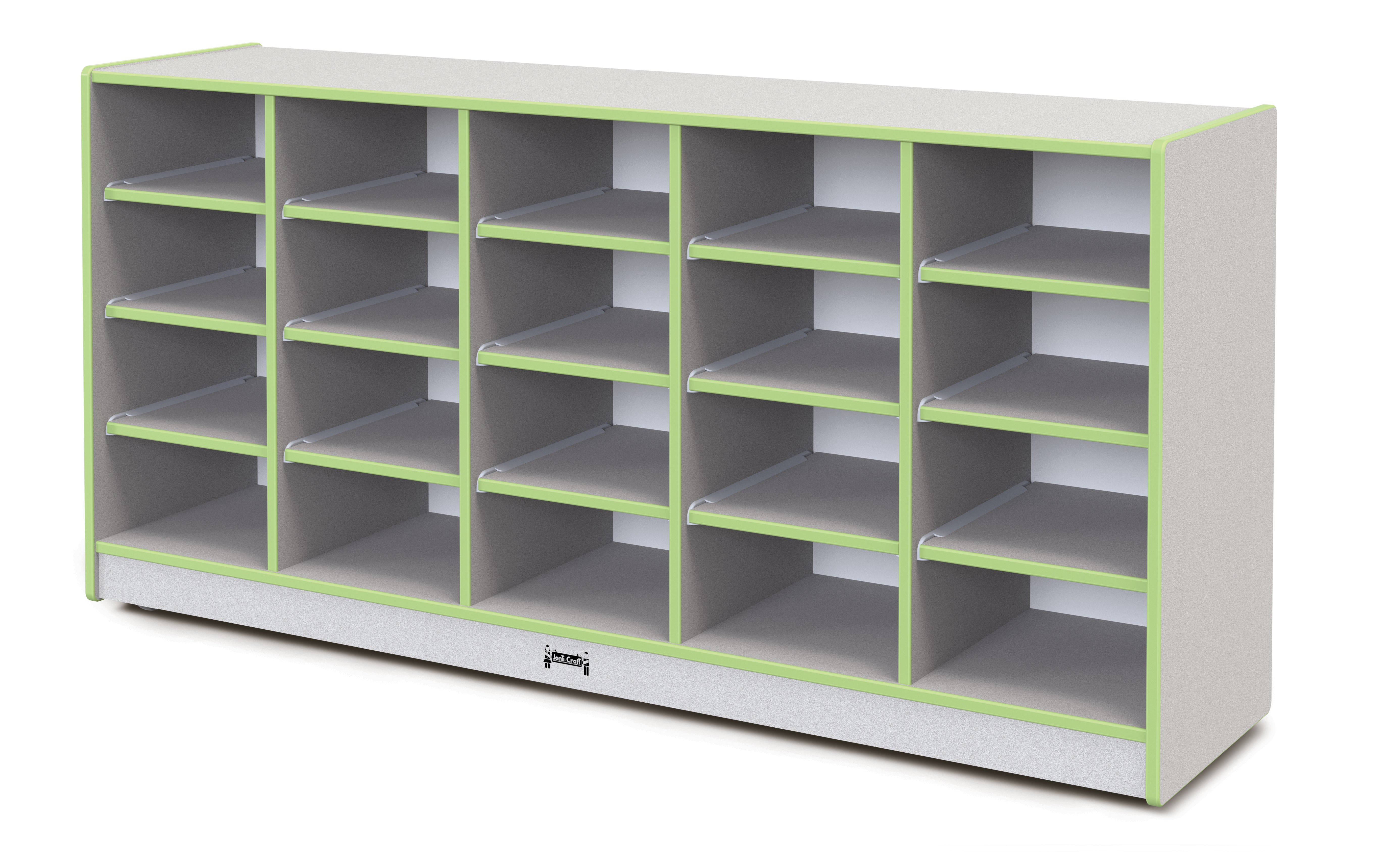 Rainbow Accents? 20 Tub Mobile Storage - without Tubs - Key Lime Green