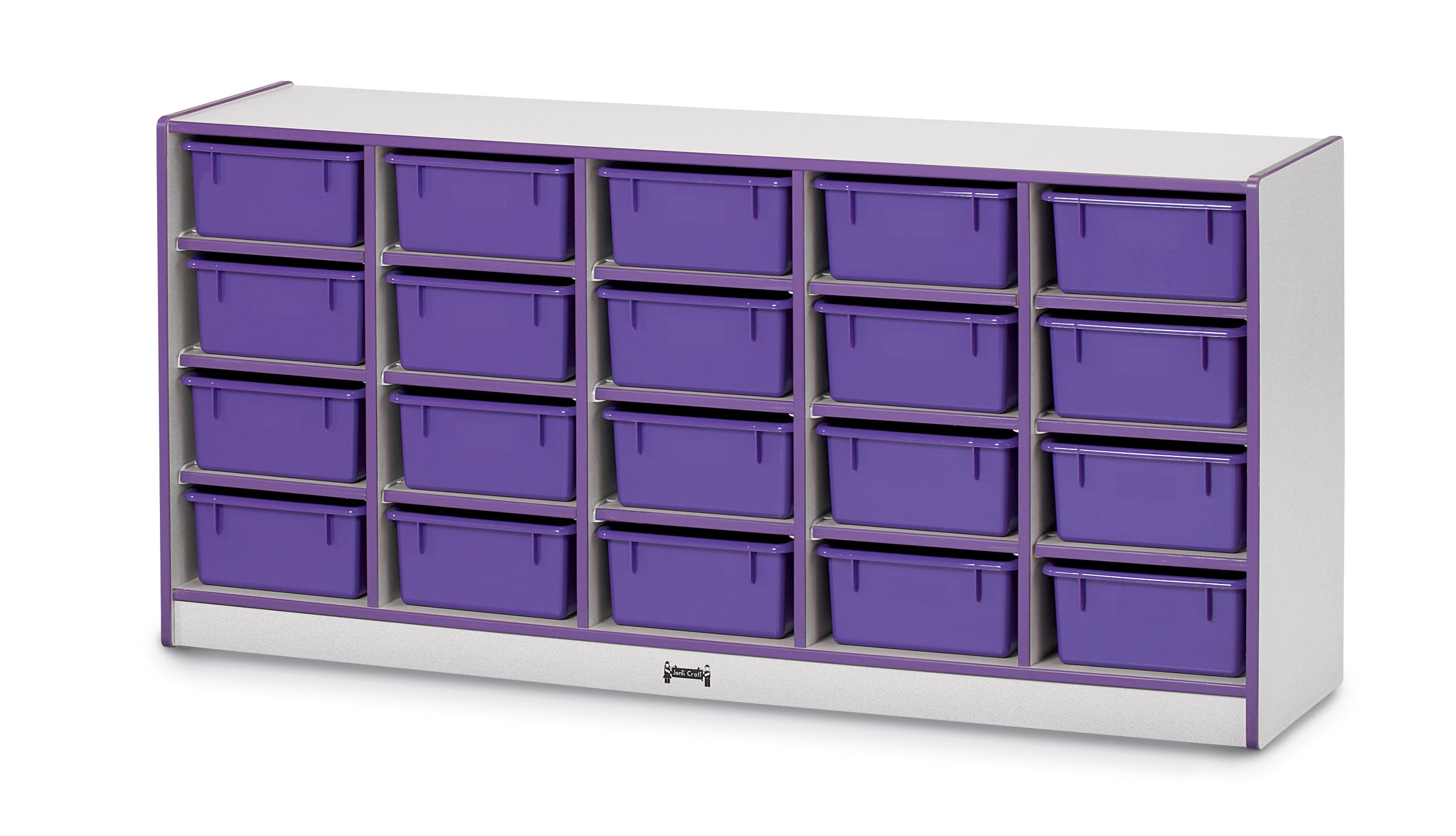 Rainbow Accents? 20 Tub Mobile Storage - with Tubs - Purple