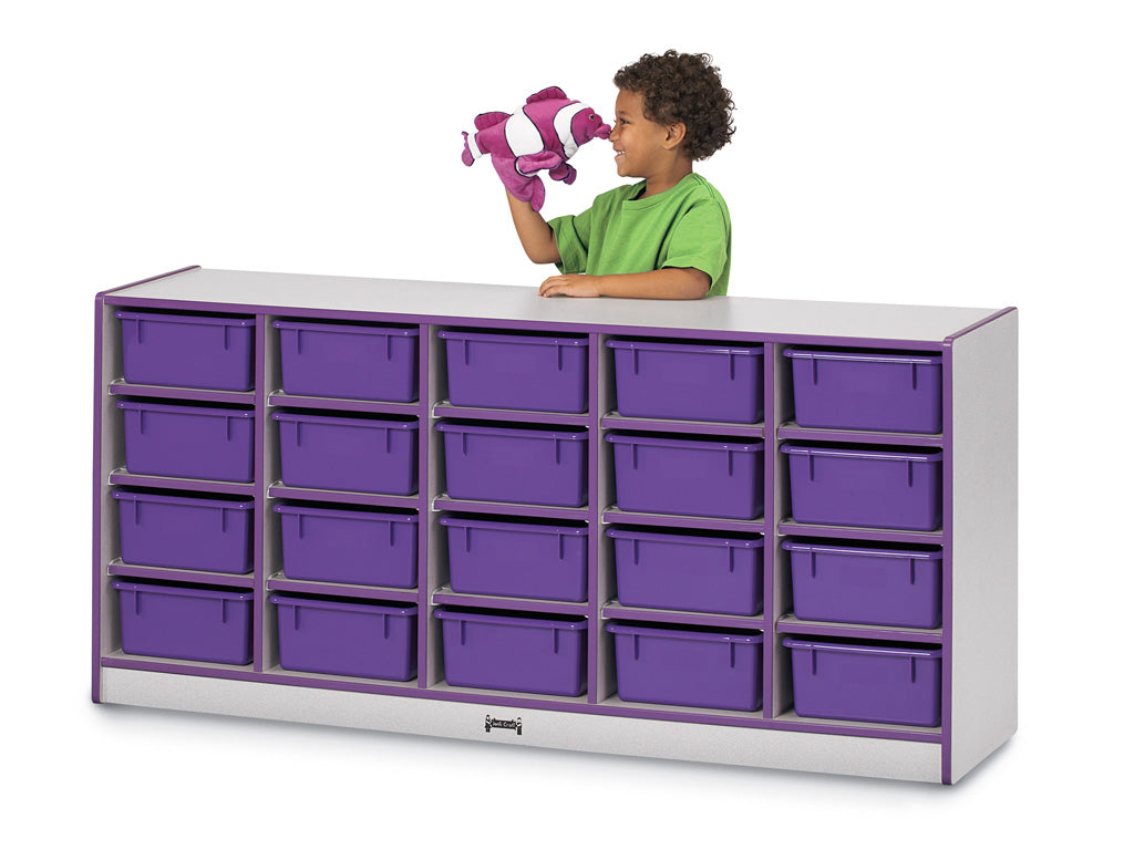 Rainbow Accents? 20 Tub Mobile Storage - with Tubs - Purple