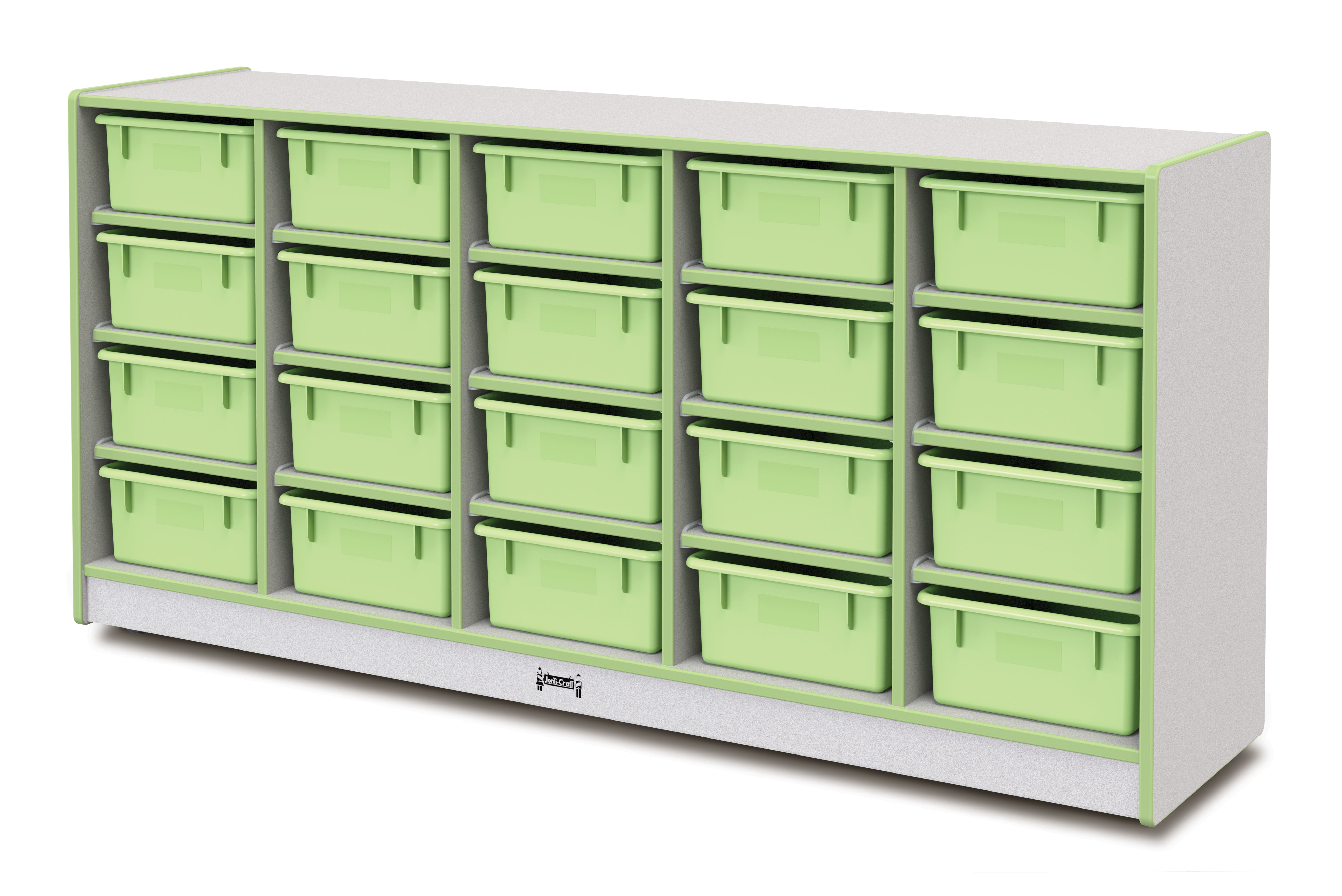 Rainbow Accents? 20 Tub Mobile Storage - without Tubs - Key Lime Green