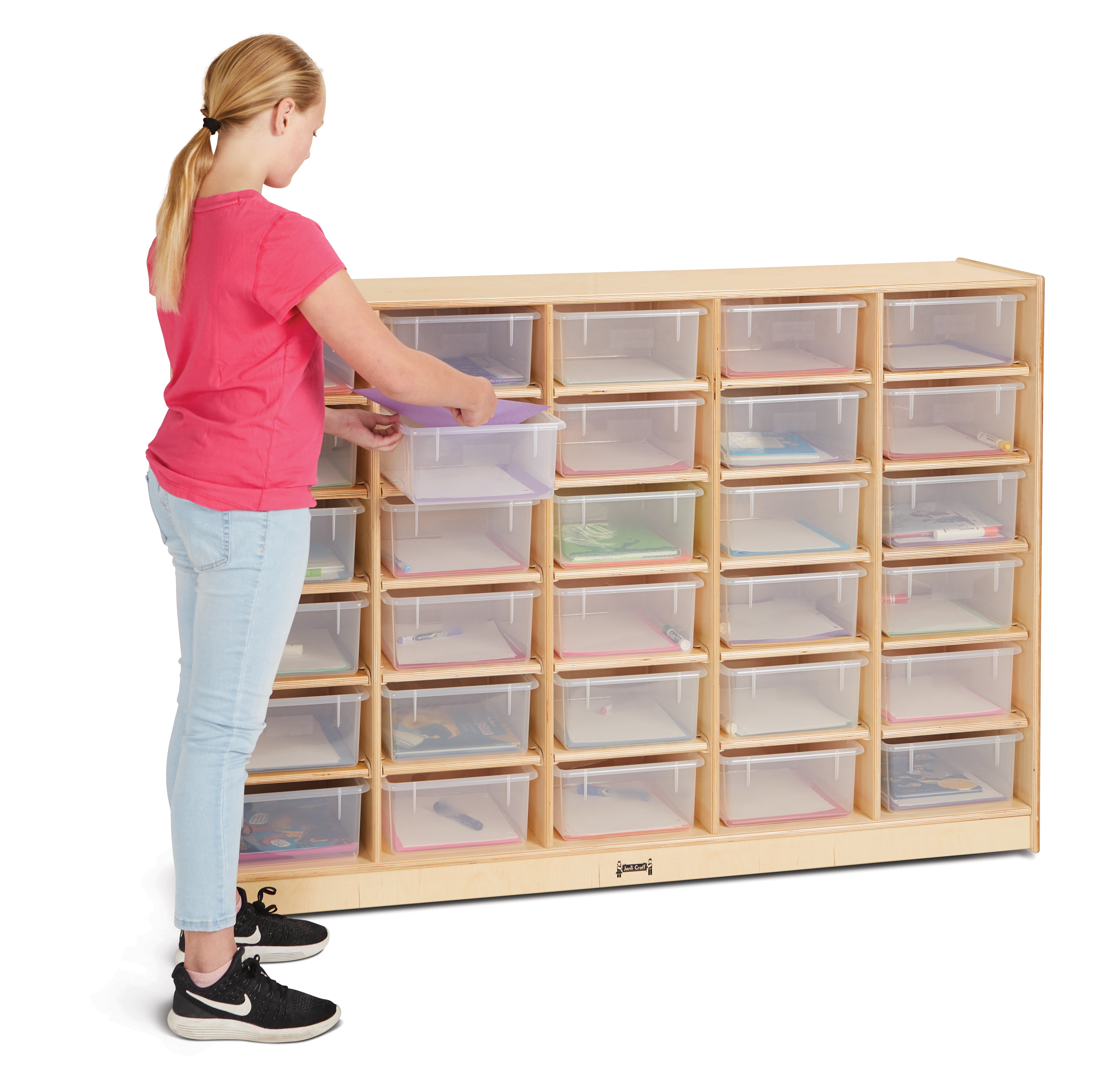 Jonti-Craft? 30 Tub Mobile Storage - with Clear Tubs