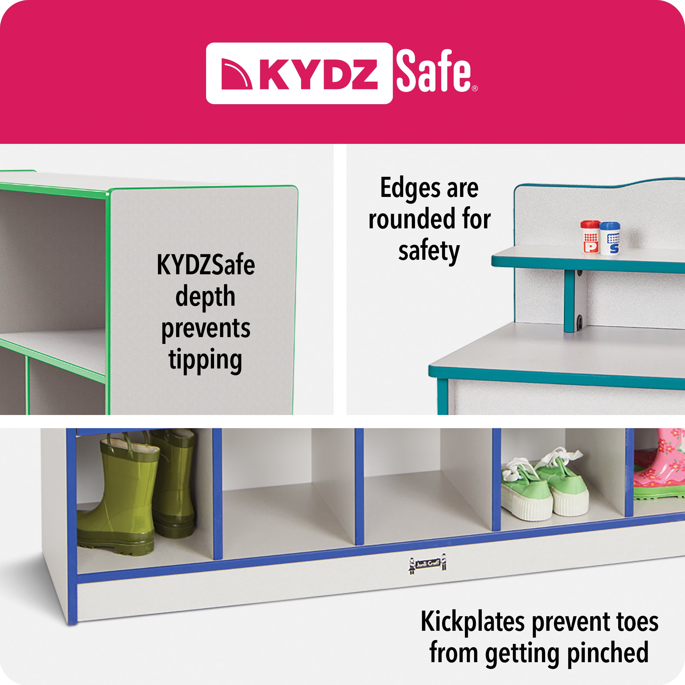 Rainbow Accents? Sectional Cubbie-Tray Mobile Unit - with Trays - Teal