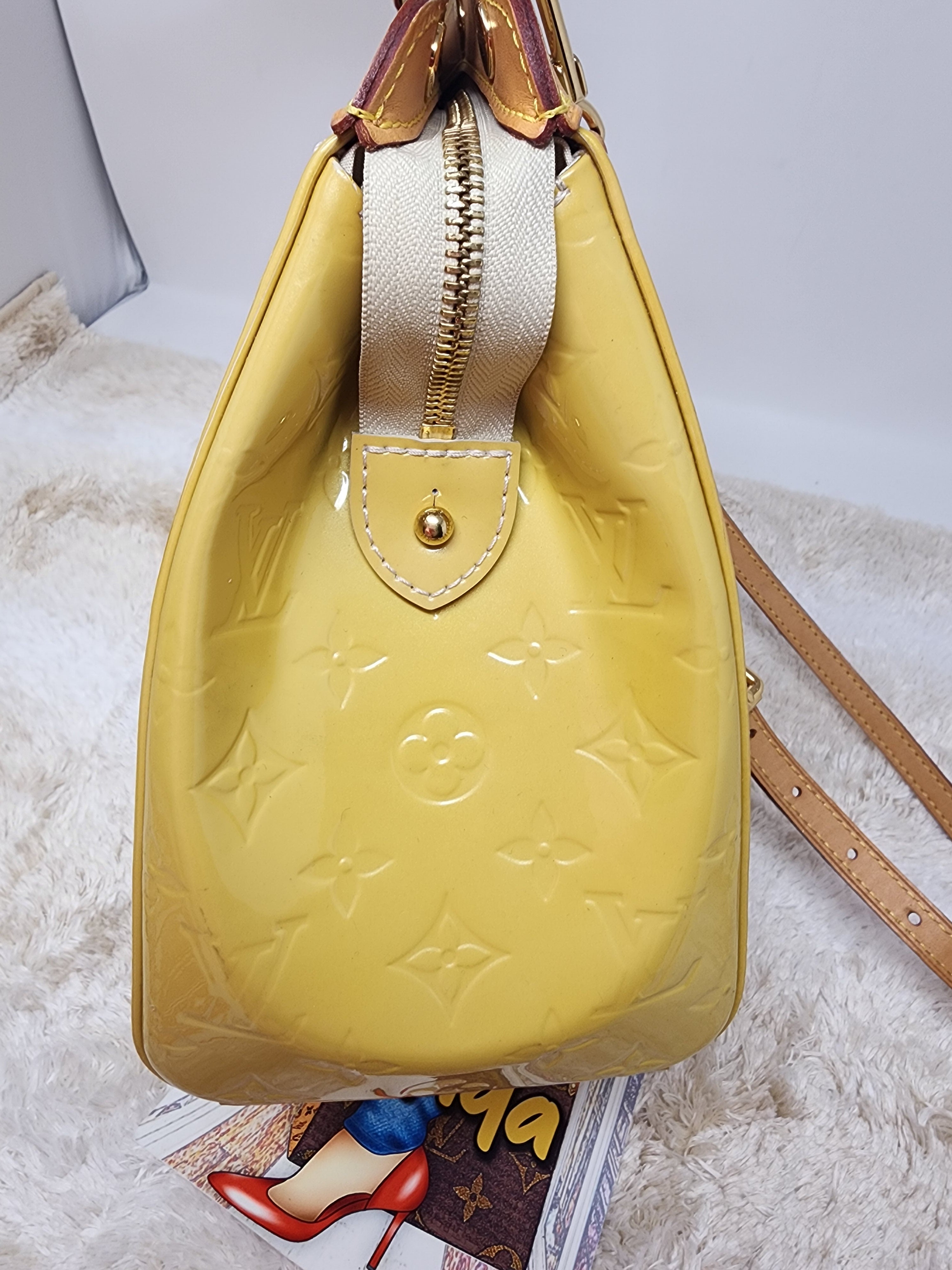 LOUIS VUITTON SUNNY YELLOW VERNIS BREA MM