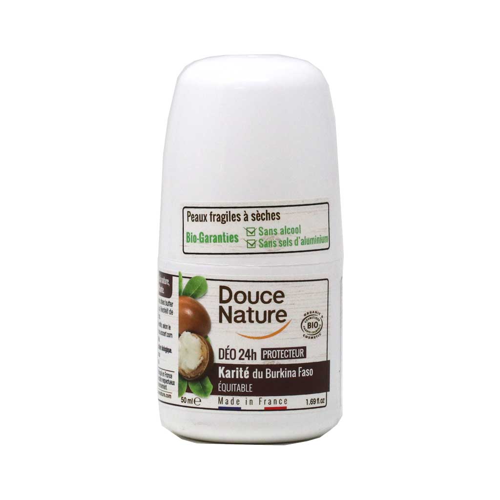 Douce Nature - Roll-On Deodorant Bio Shea Butter, Sensitive Skin 1.7oz (50 ml)